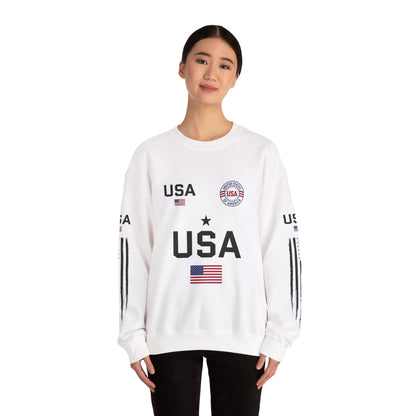 USA Flag Crewneck Sweatshirt — Patriotic American Graphic Pullover