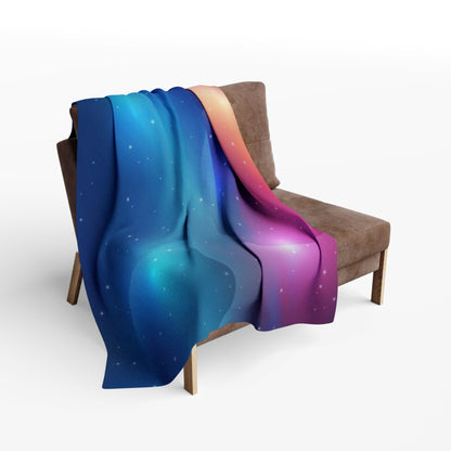 Aurora Galaxy Fleece Blanket — Colorful Northern Lights Throw
