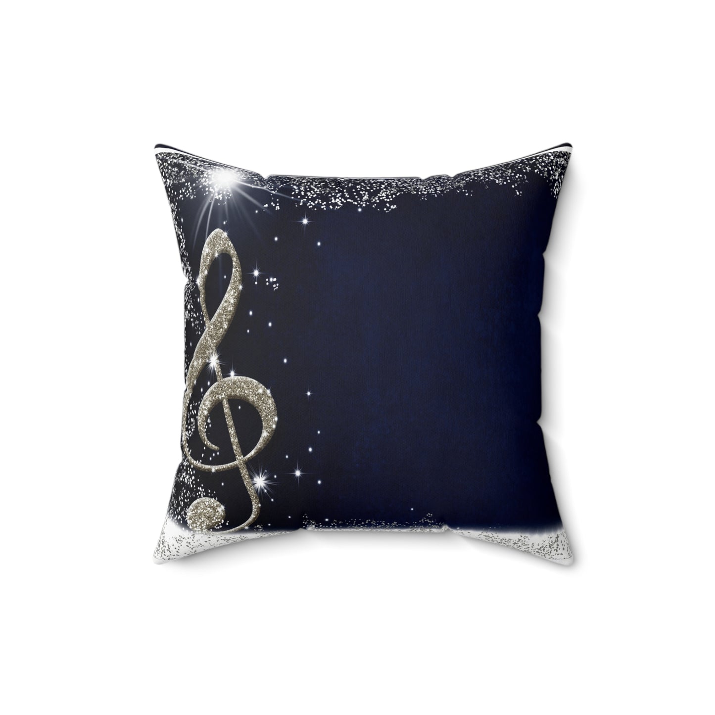 Music Note Sparkle Square Pillow by Grace Canvas Shop