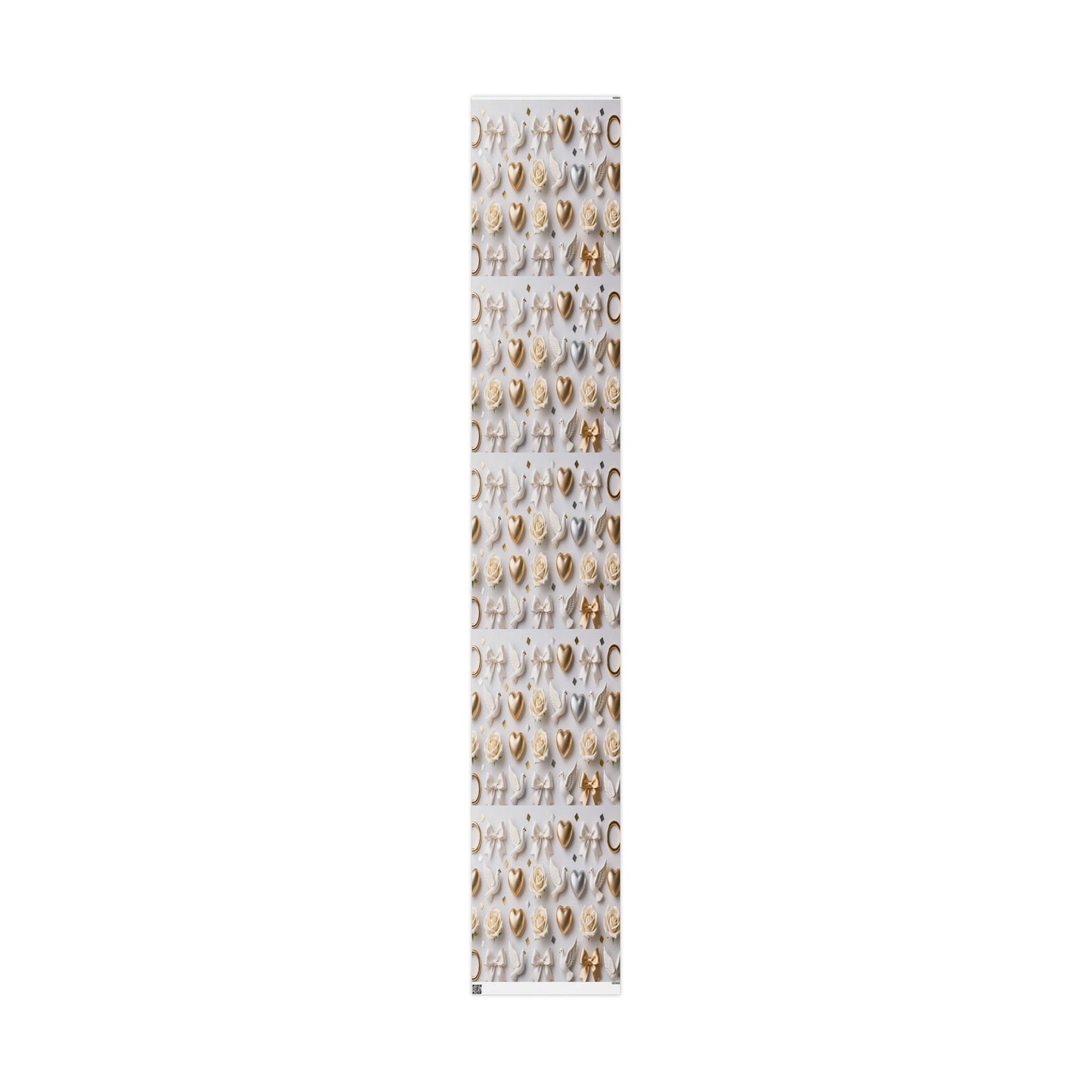 Elegant Gold & Cream Hearts Wrapping Paper Roll