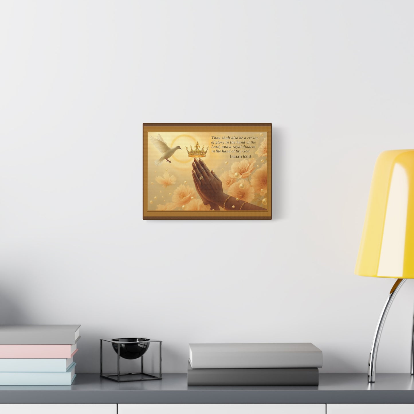 A Crown of Glory Isaiah 62:3 Inspiration Wall Art Print by Grace Canvas