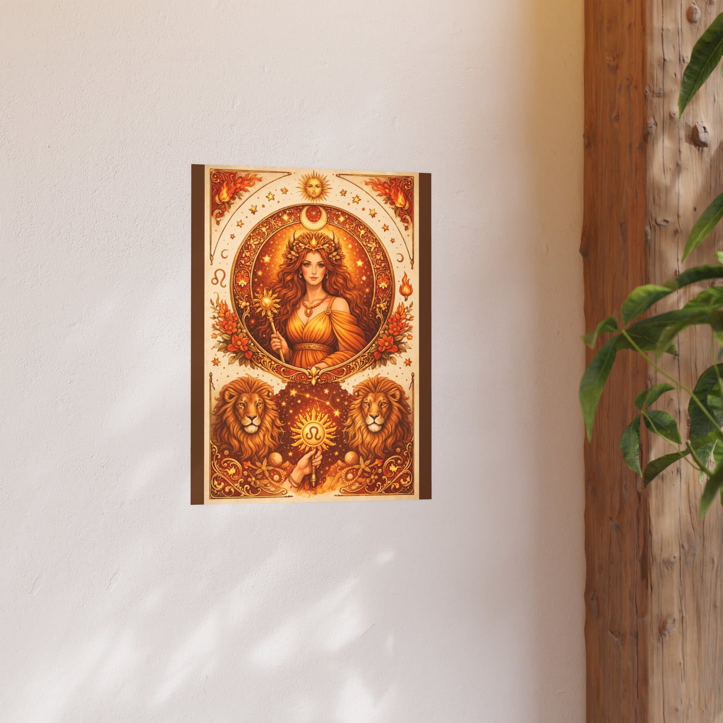 Celestial Leo Zodiac Art Poster