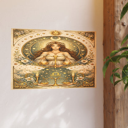 Celestial Libra Zodiac Art Print
