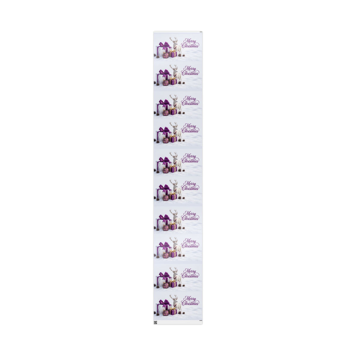 Merry Christmas Reindeer & Purple Gift Wrapping Paper