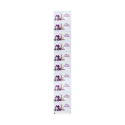 Merry Christmas Reindeer & Purple Gift Wrapping Paper