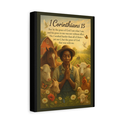 Farm Woman's Faith 1 Corinthians 15 Art Print by Grace Canvas.shop