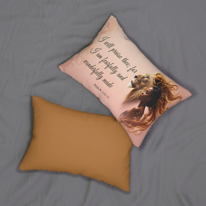 'I Am Fearfully and Wonderfully Made' Inspirational Accent Pillow by Grace Canvas Shop