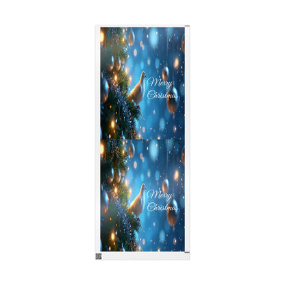 Holiday Night Forest Wrapping Paper — Blue Christmas Gift Wrap