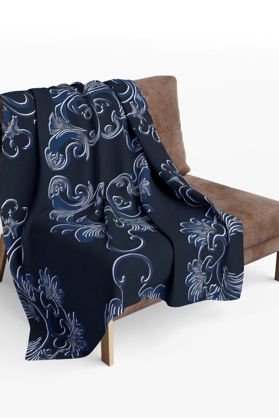 Navy Arctic Fleece Blanket by Grace Canvas Shop