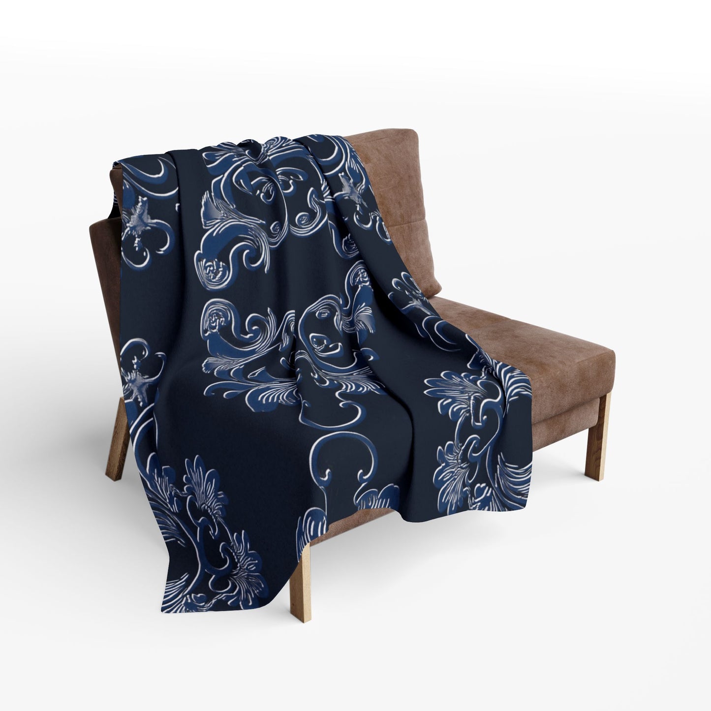 Navy Arctic Fleece Blanket by Grace Canvas Shop