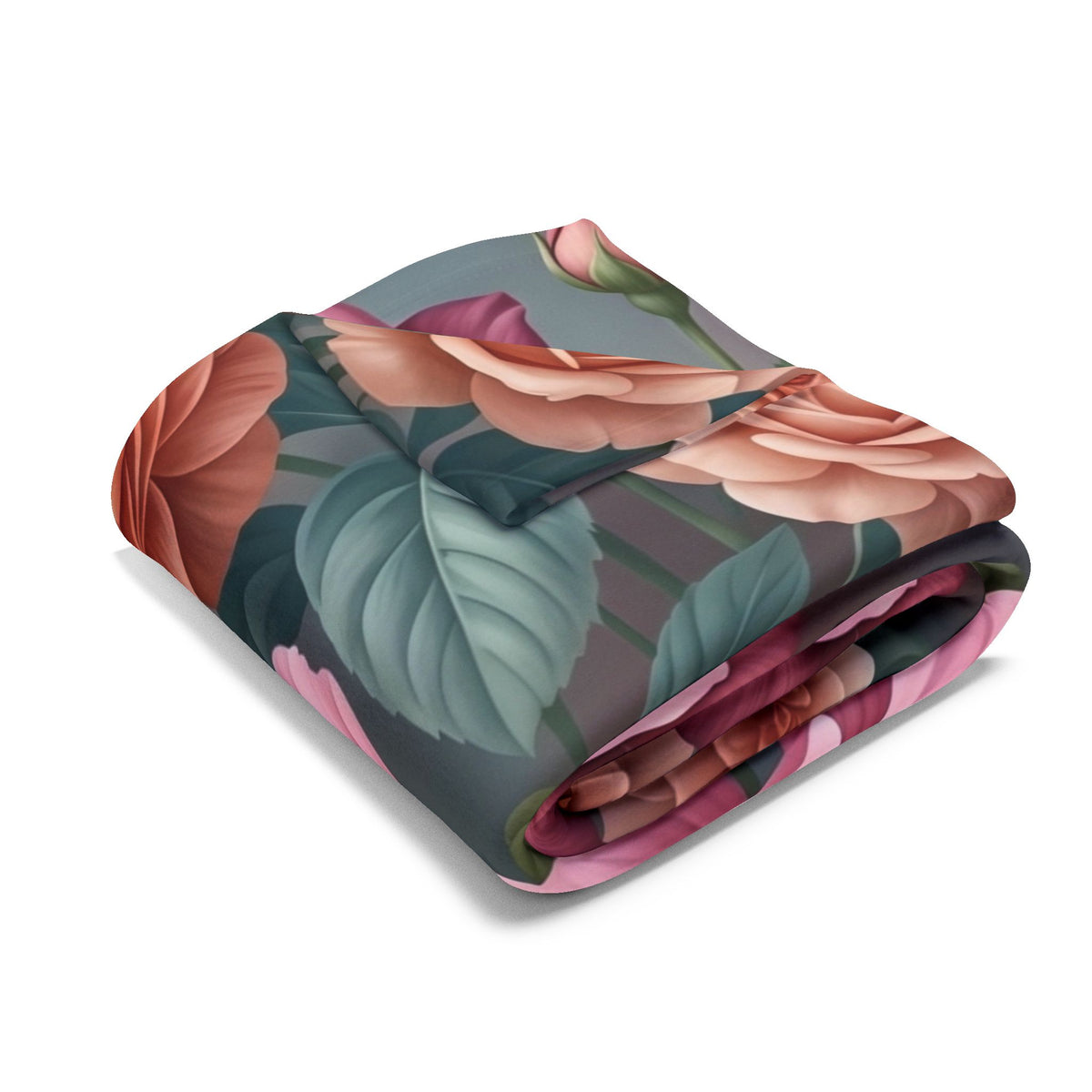 Floral Vintage Fleece Blanket — Rose Garden Arctic Throw