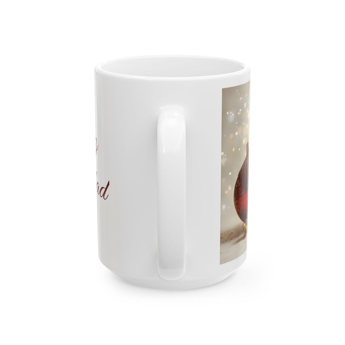 Feliz Navidad Cute Customized Ceramic Mug with Lamb Design by Grace Canvas.shop