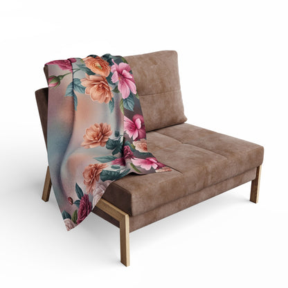 Floral Vintage Fleece Blanket — Rose Garden Arctic Throw