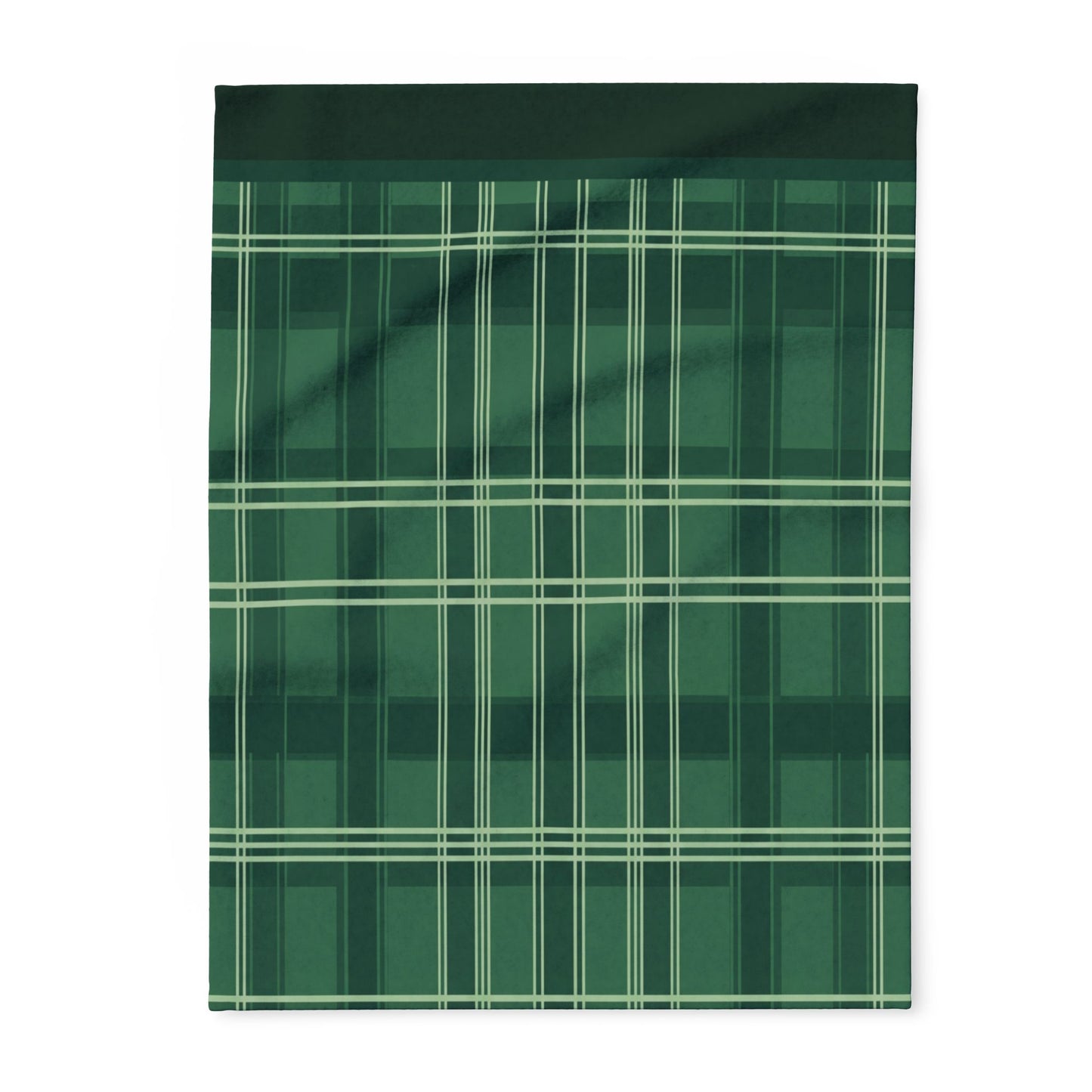 Green Plaid Fleece Blanket