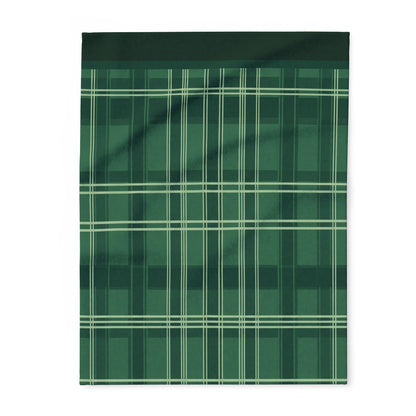 Green Plaid Fleece Blanket