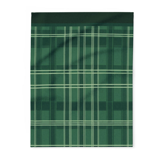 Green Plaid Fleece Blanket
