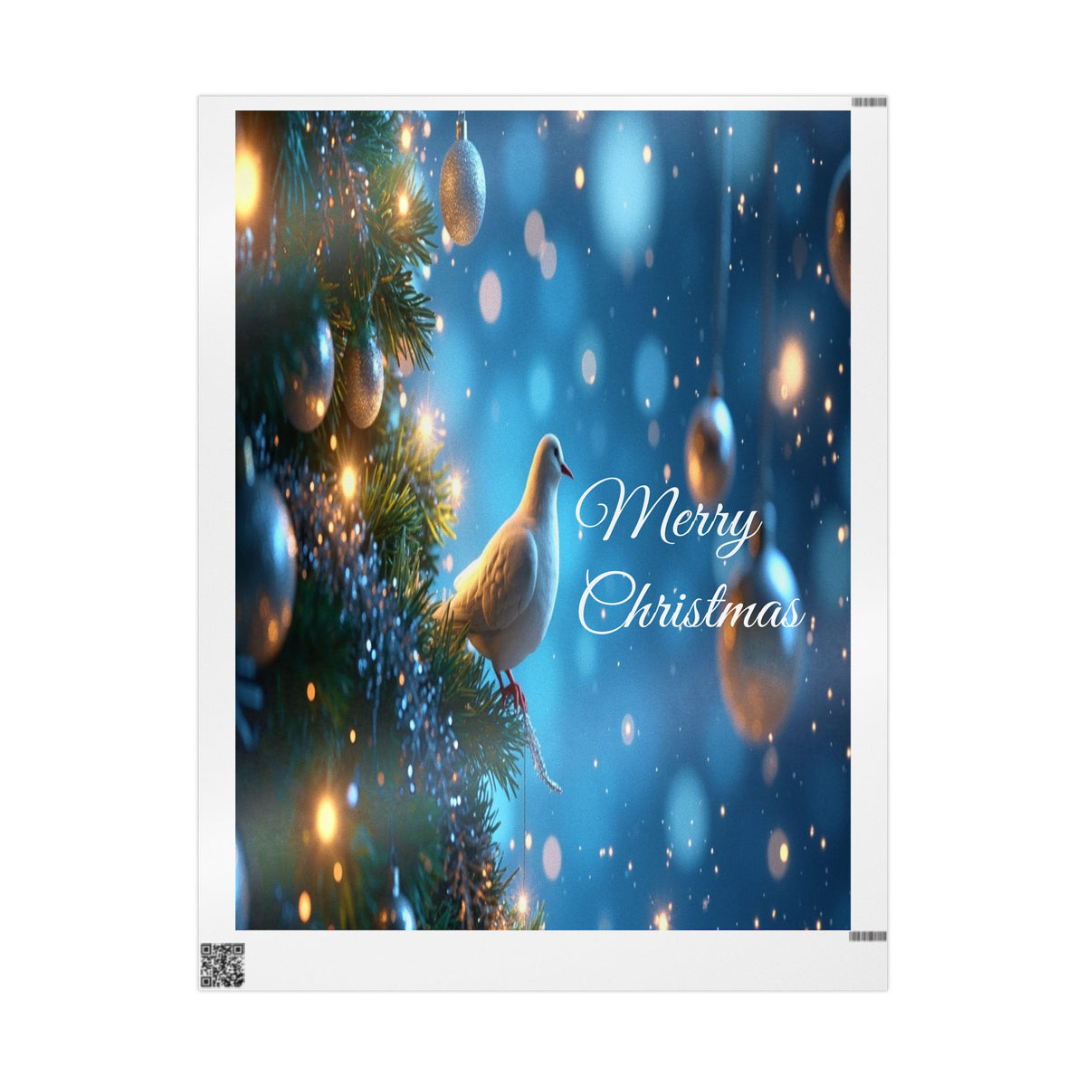 Holiday Night Forest Wrapping Paper — Blue Christmas Gift Wrap