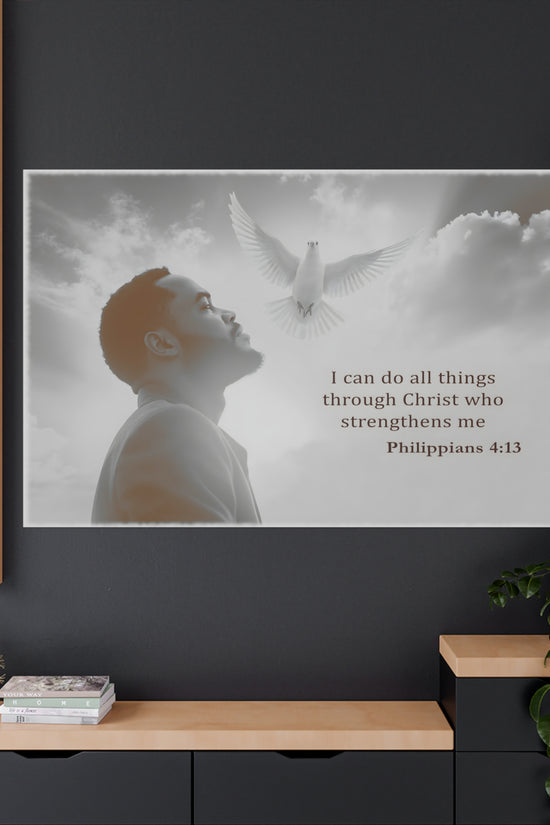 I Can Do All Things Through Christ Phillipians 4:13 Verse Wall Art by Grace Canvas