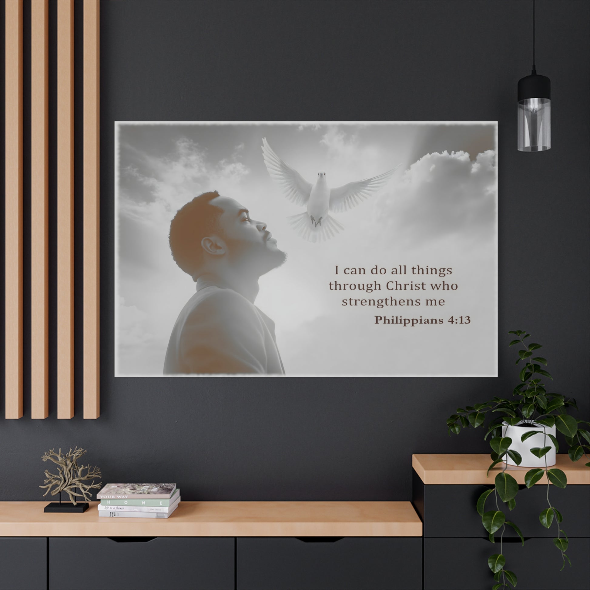 I Can Do All Things Through Christ Phillipians 4:13 Verse Wall Art by Grace Canvas