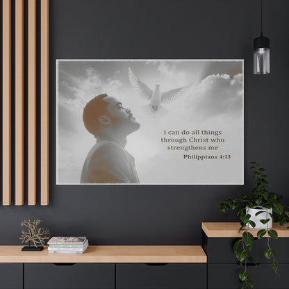 I Can Do All Things Through Christ Phillipians 4:13 Verse Wall Art by Grace Canvas