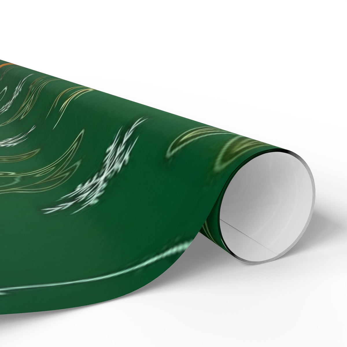 Christmas Green & Gold Wrapping Paper Roll — Elegant Holiday Gift Wrap with "Merry Christmas"