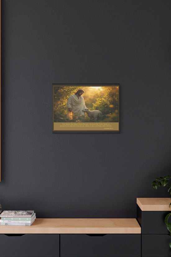 Jesus and the Lamb Jeremiah 29:11 Matte Canvas Print by Grace Canvas