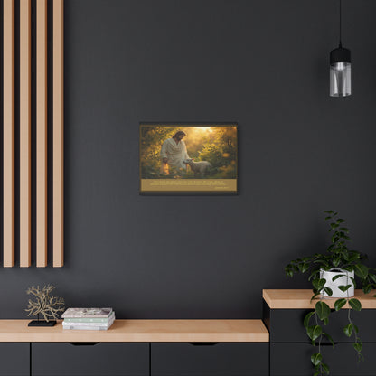 Jesus and the Lamb Jeremiah 29:11 Matte Canvas Print by Grace Canvas