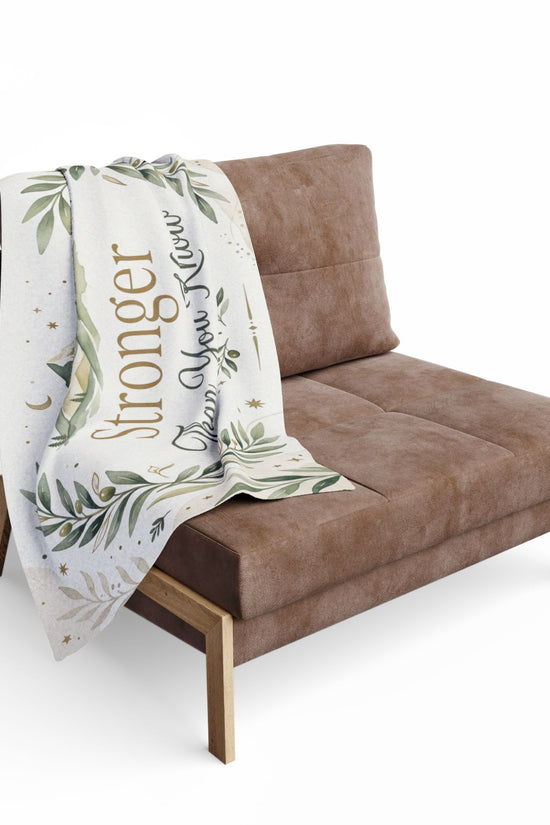 Inspirational 'Stronger Than You Know' Fleece Blanket