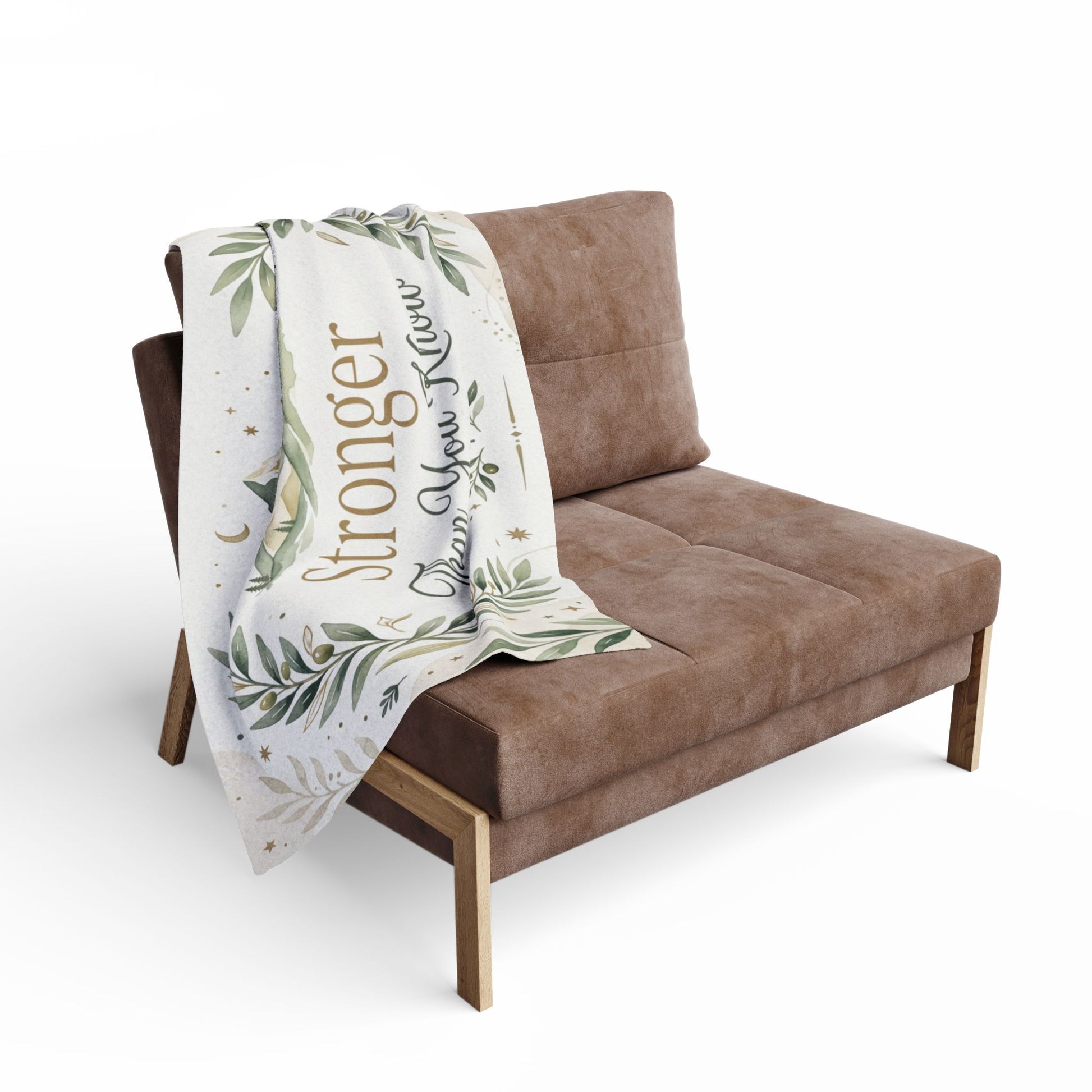 Inspirational 'Stronger Than You Know' Fleece Blanket