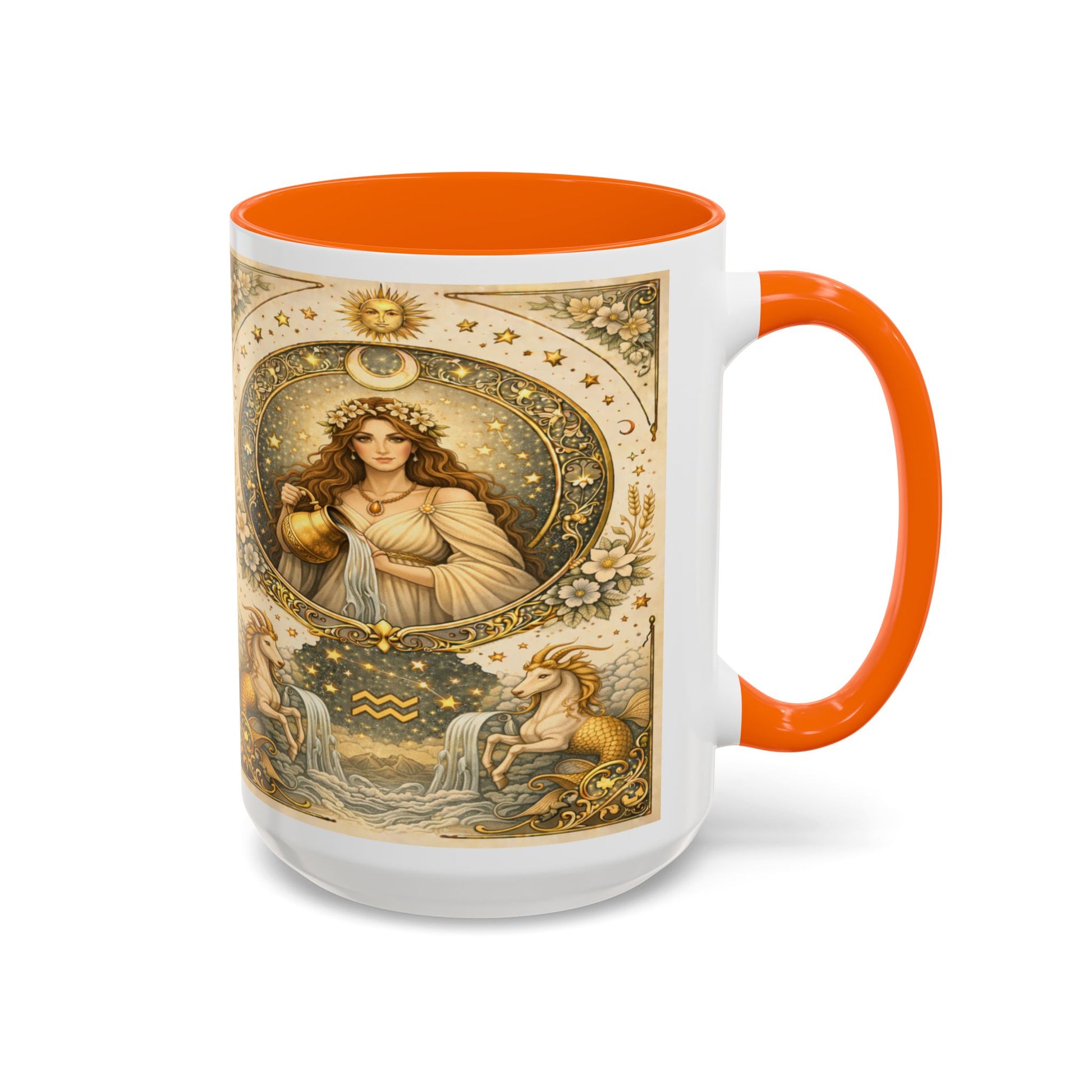 Celestial Aquarius Art Coffee Cup (11/15oz) by Grace Canvas Shop