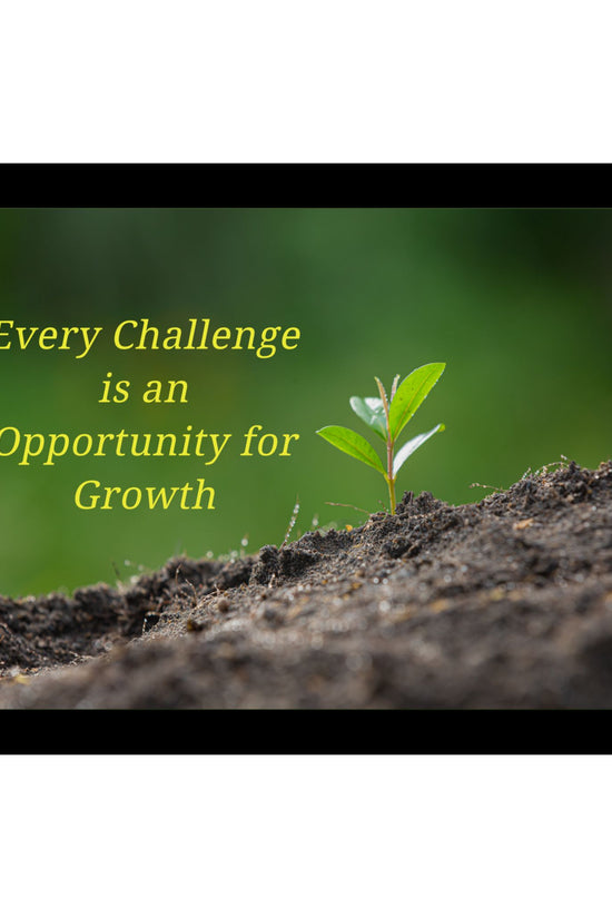 Inspirational Growth Poster "Every Challenge" Satin Print by Grace Canvas Shop