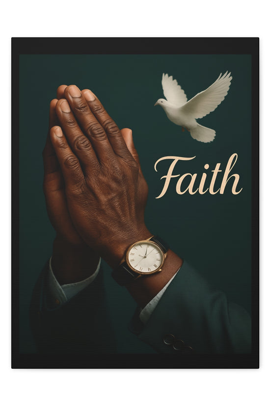 Man's Faith Inspirational Prayer Canvas Wall Art by Grace Canvas Shop