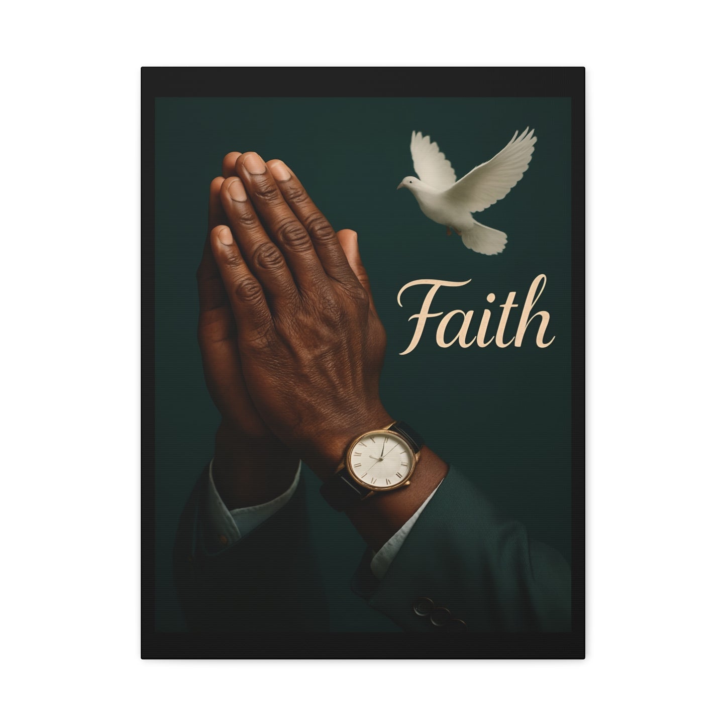 Man's Faith Inspirational Prayer Canvas Wall Art by Grace Canvas Shop