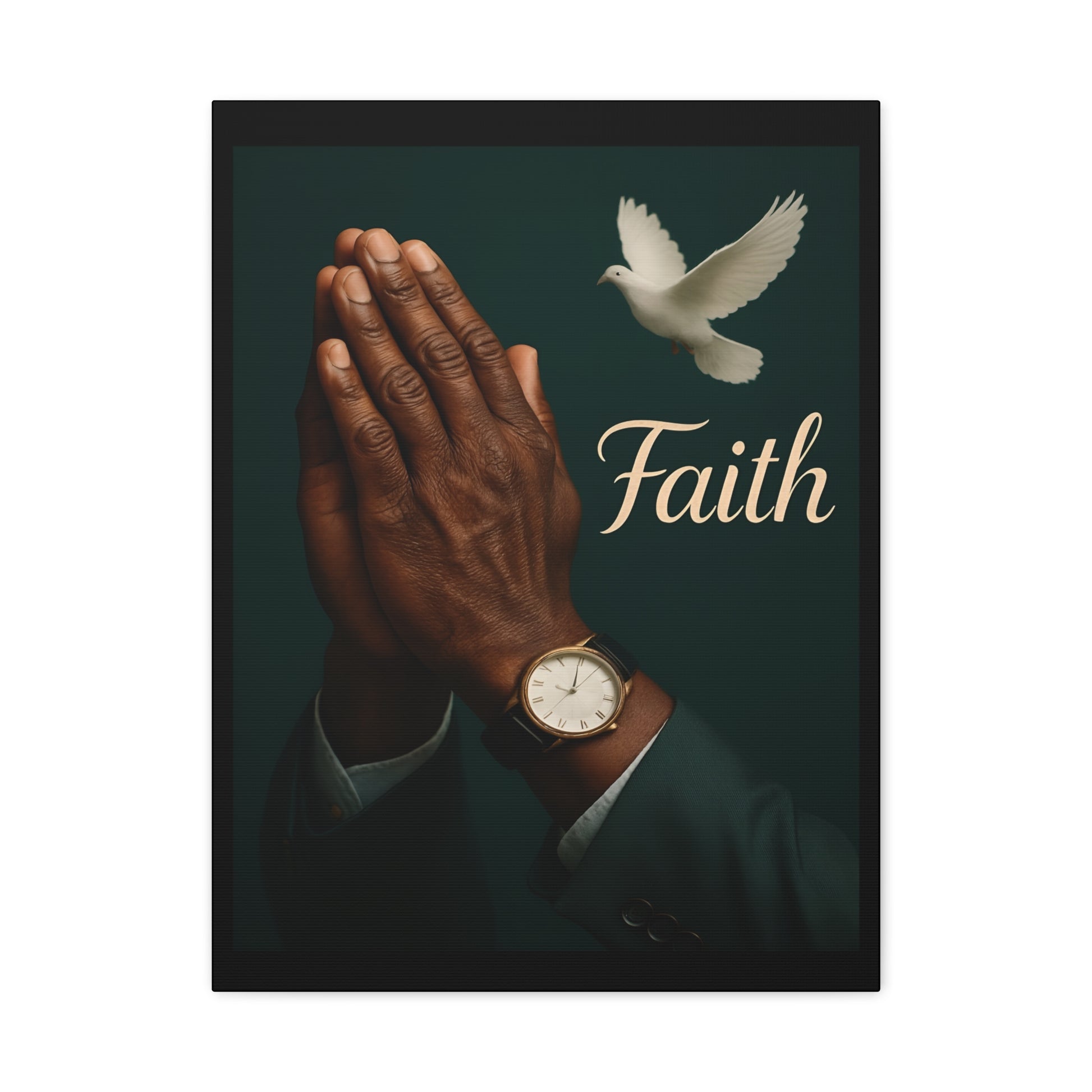 Man's Faith Inspirational Prayer Canvas Wall Art by Grace Canvas Shop