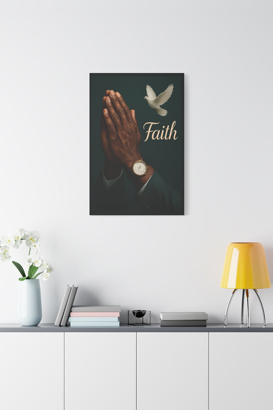 Man's Faith Inspirational Prayer Canvas Wall Art by Grace Canvas Shop