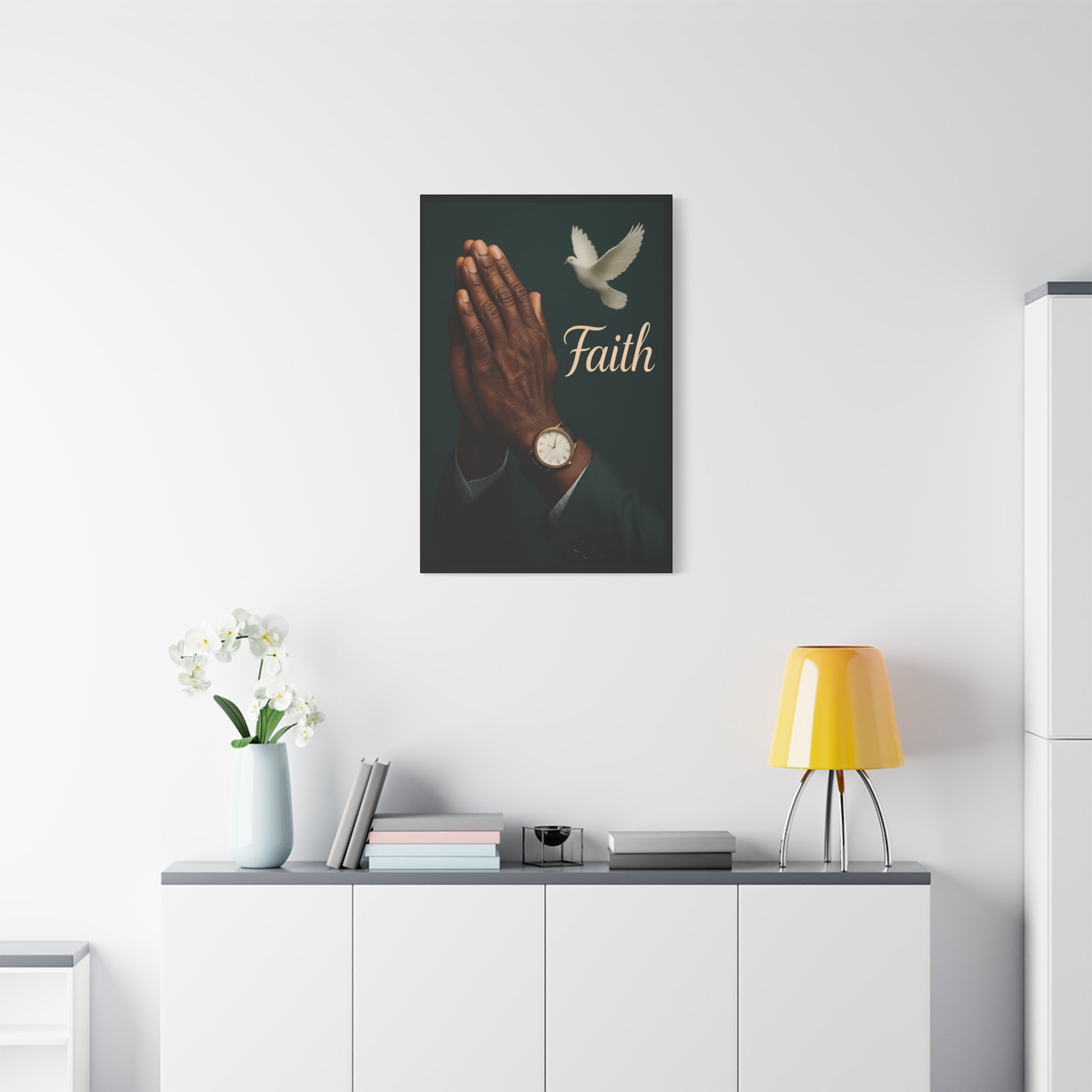 Man's Faith Inspirational Prayer Canvas Wall Art by Grace Canvas Shop