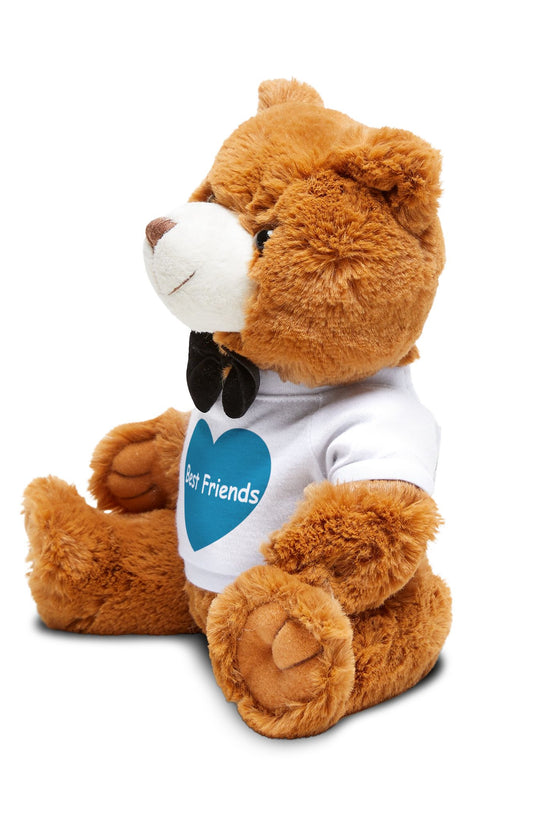 Best Friends Teddy Bear Plush with Heart T‑Shirt by Grace Canvas Shop