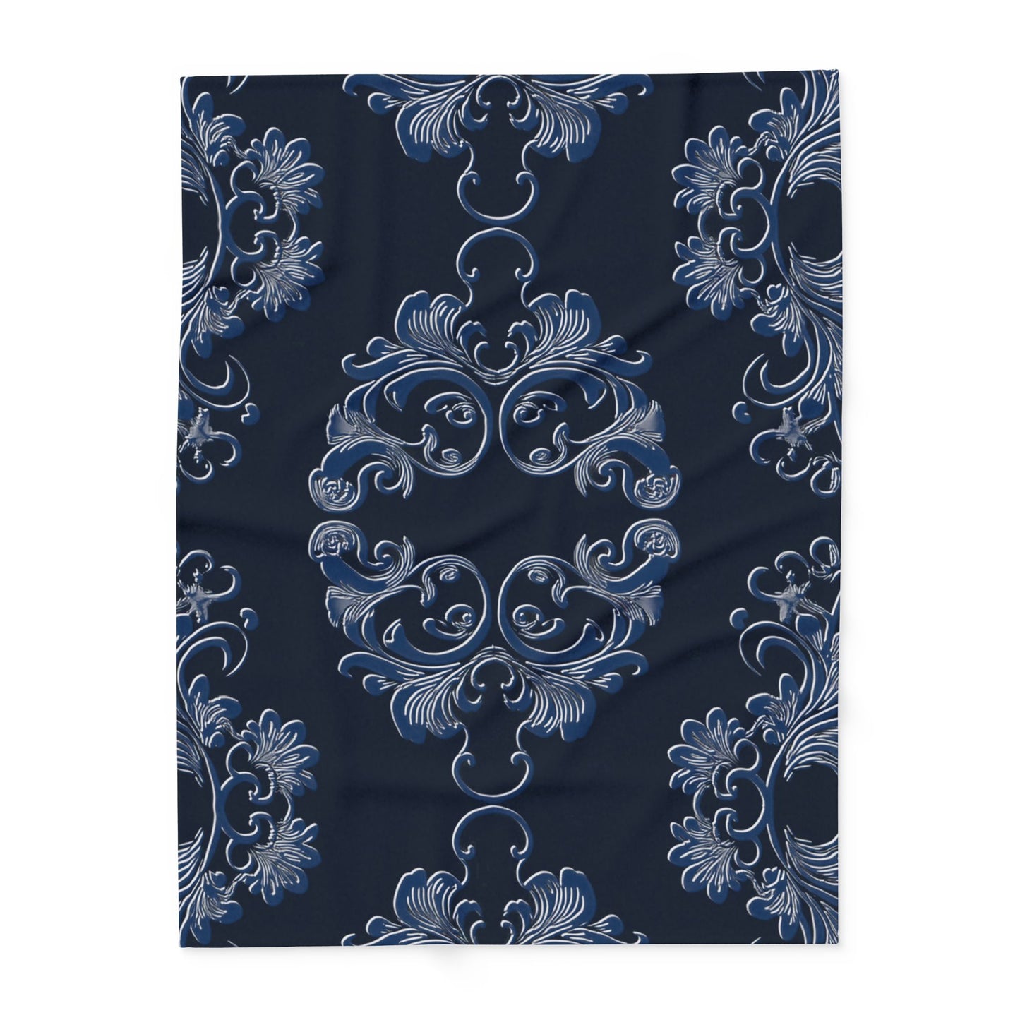 Navy Arctic Fleece Blanket by Grace Canvas Shop