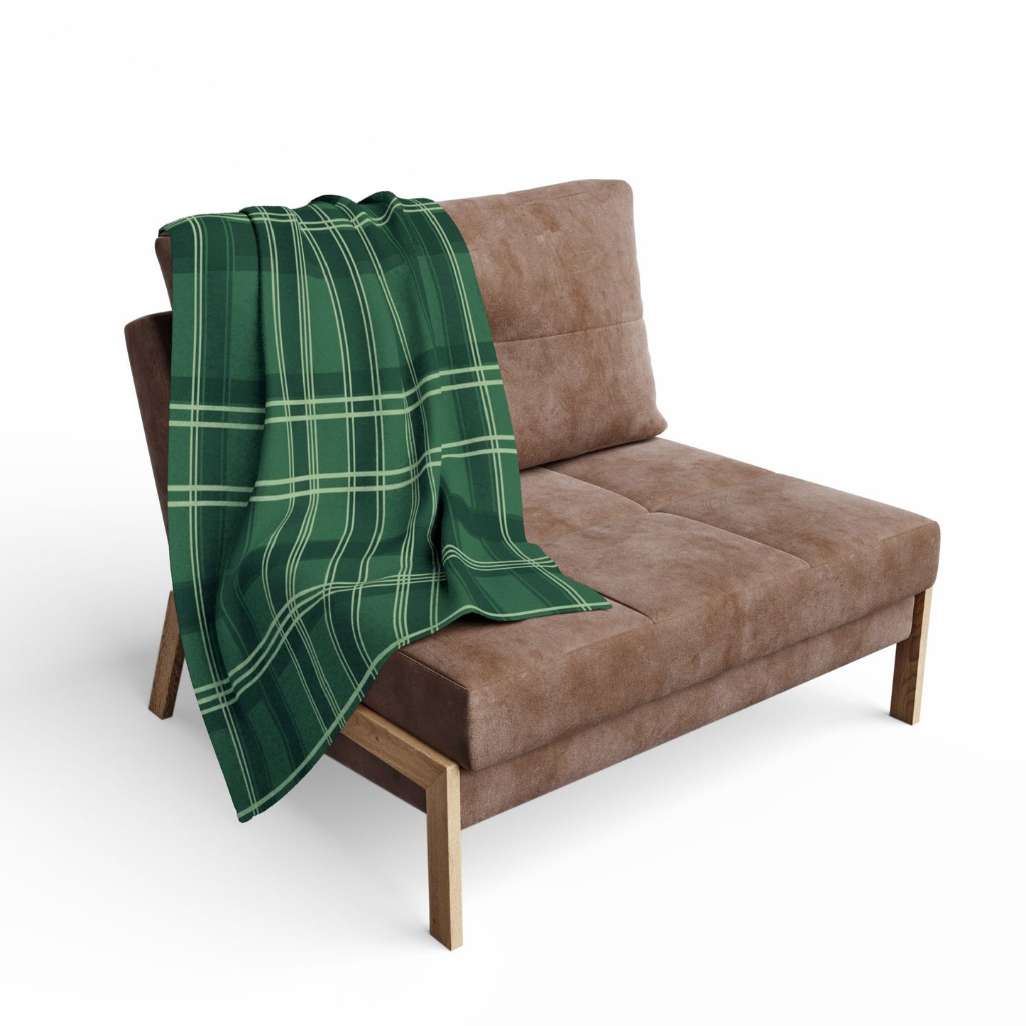 Green Plaid Fleece Blanket