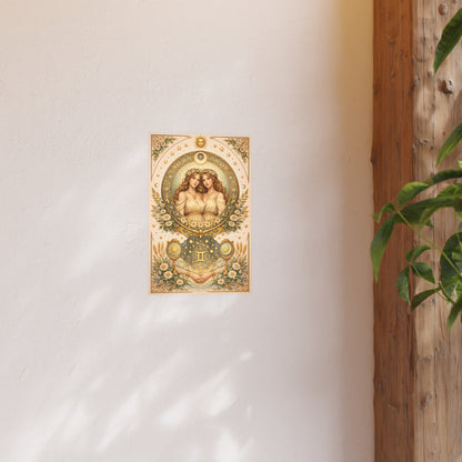 Celstial Gemini Zodiac Art Poster