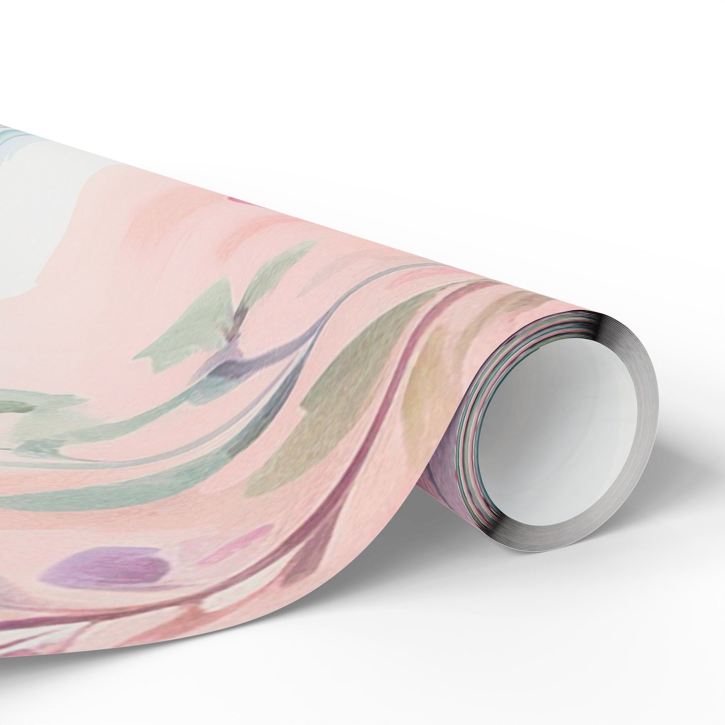 Pastel Bird Floral Wrapping Paper — Watercolor Birds Gift Wrap for Baby Showers & Spring Occasions