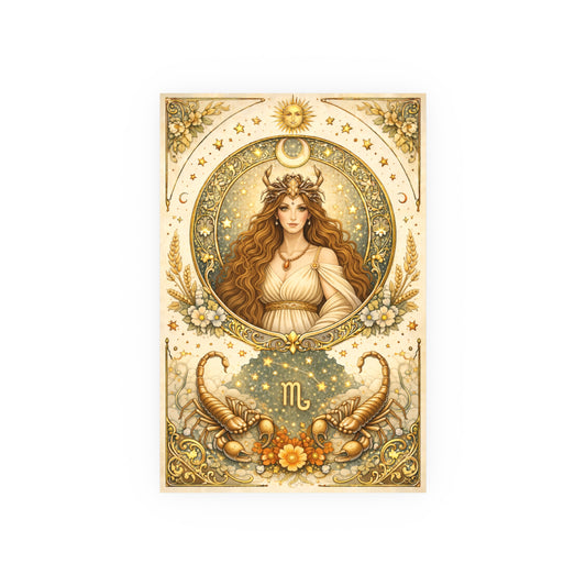 Celstial Scorpio Zodiac Art Poster by Grace Canvas Shop