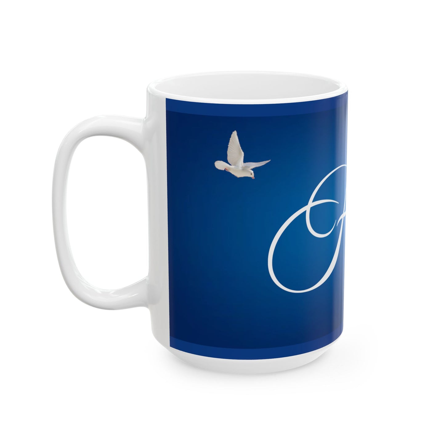 Faith Ceramic Inspirational Blue Coffee Cup (11oz & 15oz)