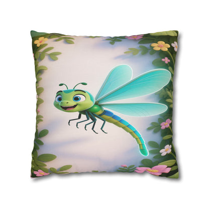 Cute Dragonfly Garden Decorative Pillowcase
