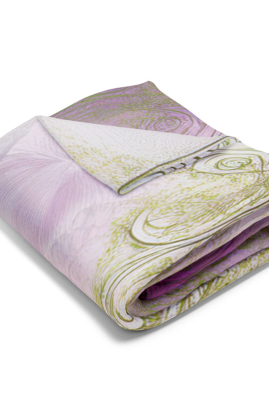 Floral Pink Vintage Fleece Blanket