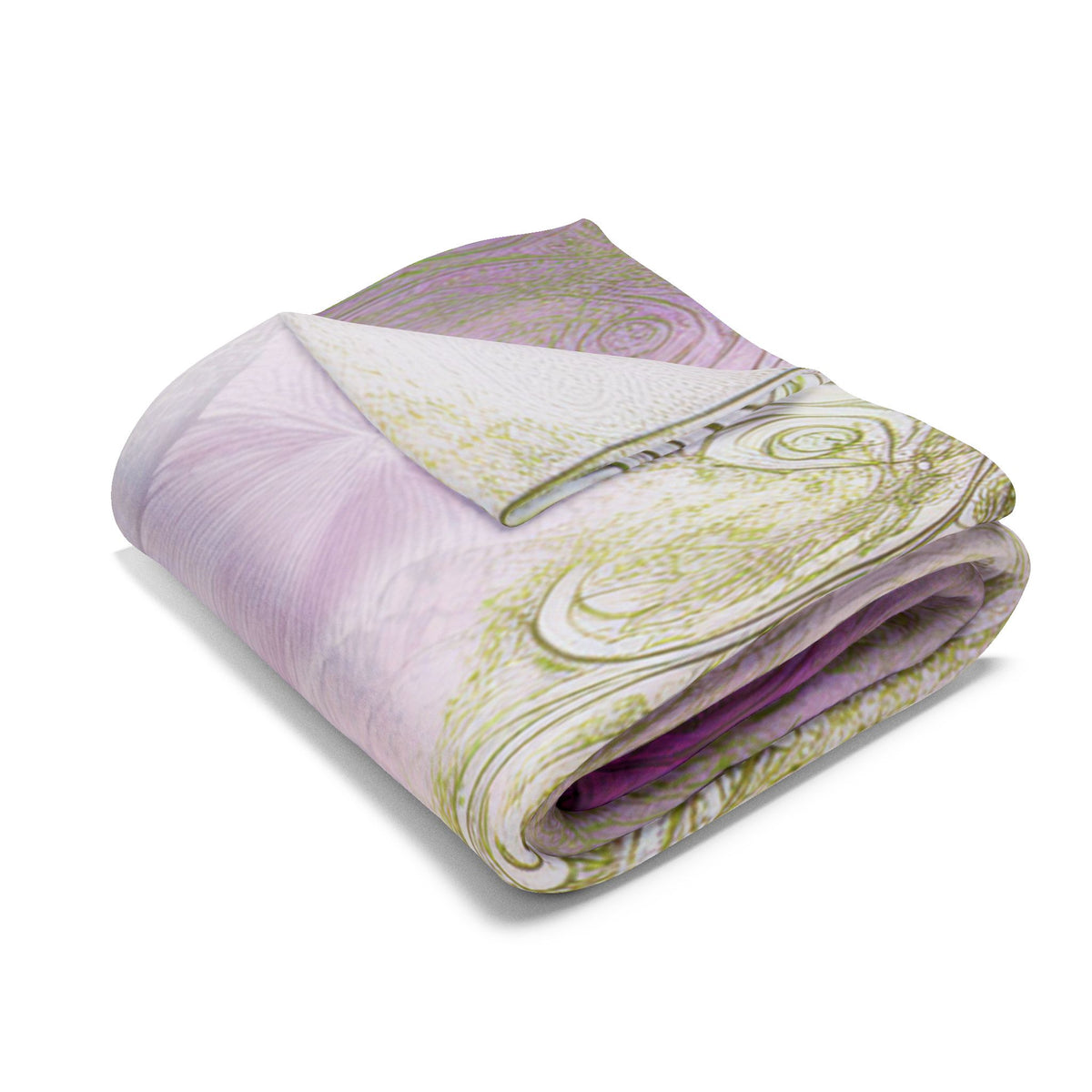 Floral Pink Vintage Fleece Blanket