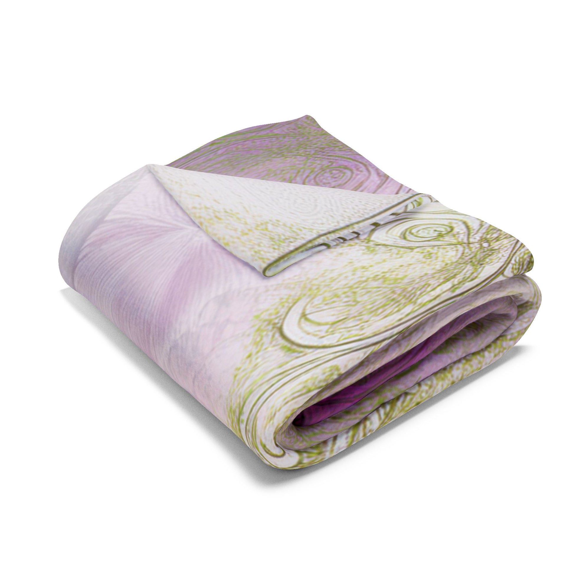 Floral Pink Vintage Fleece Blanket