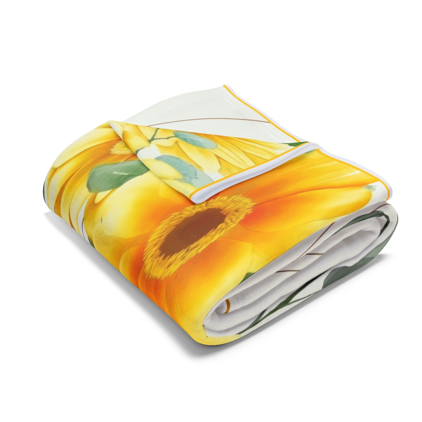 Wrapped in Love Floral Fleece Blanket — Sunflower Cozy Throw