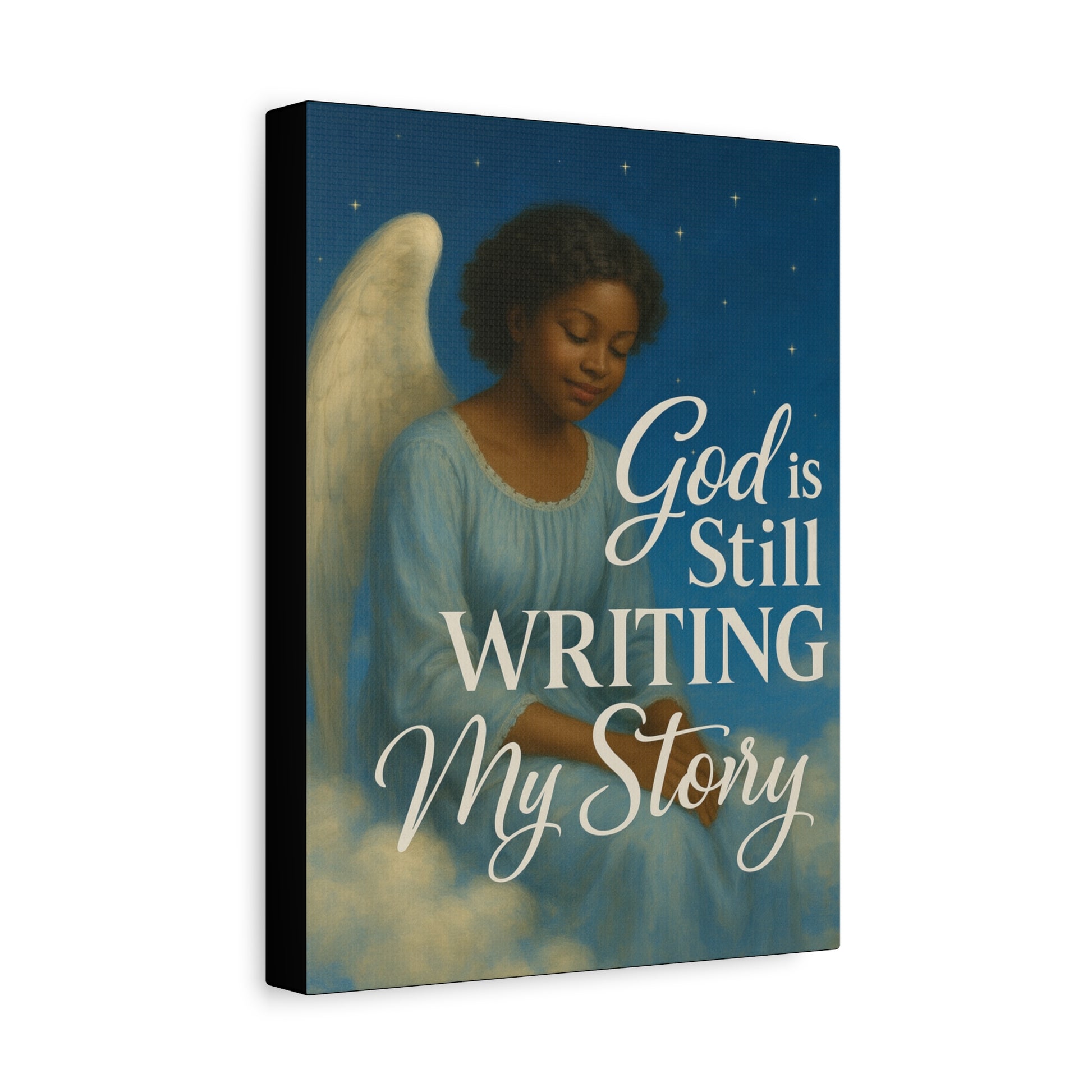 Still Writing My Story Inspirational Canvas Wall Print by Grace Canvas.shop