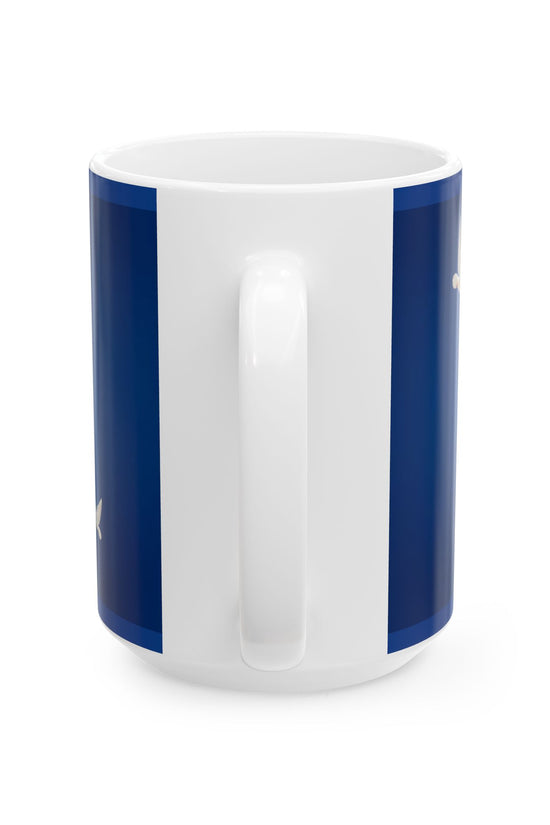Faith Ceramic Inspirational Blue Coffee Cup (11oz & 15oz) by Grace Canvas.shop
